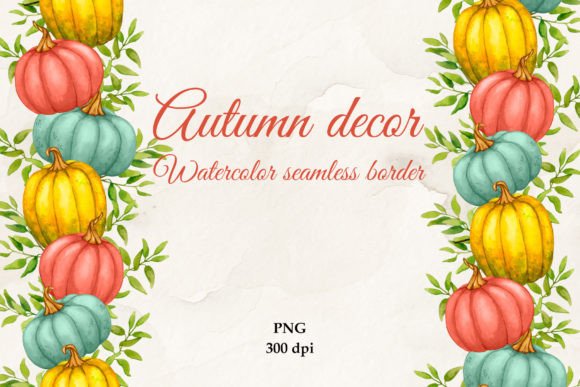Autumn Decor Seamless Border: A Digital Asset for Fall Creations