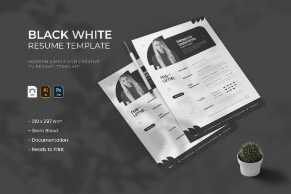 Black White - Resume: Crafting a Standout First Impression