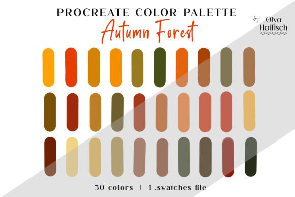 Capture the Season: The Autumn Procreate Palette for Fall Swatches