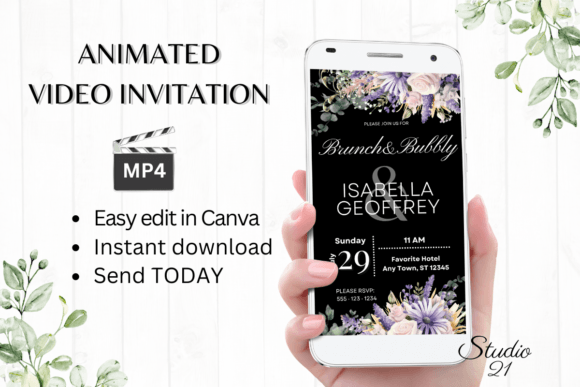 Digital Wedding Brunch Invite W9413: A Fresh Take on Celebration