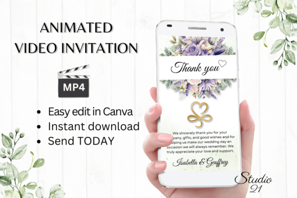 Digital Wedding Thank You W9416TU: A Modern Font for Lasting Impressions