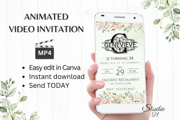 Electronic Invite (Monogram Letter G): Your Instant Animated Evite Solution