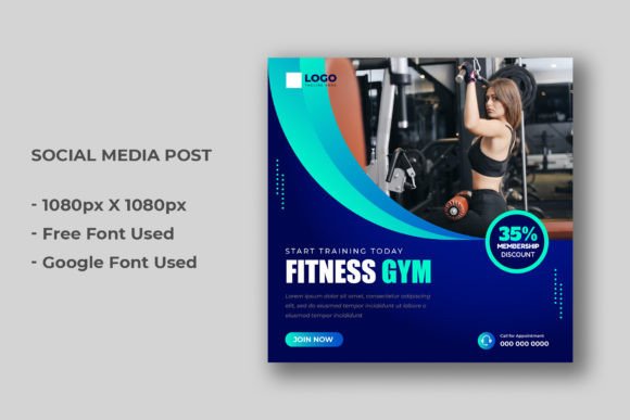 Elevate Your Brand with Gym Fitness Social Media Post Design