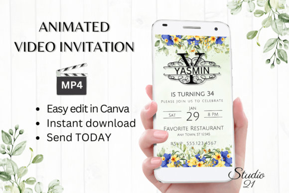 Elevate Your Event: The Electronic Invite (Monogram Letter Y)