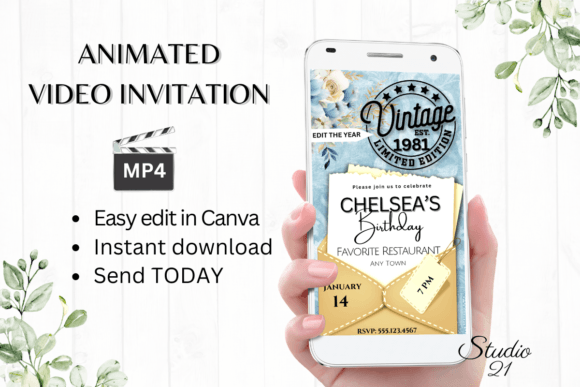 Retro Birthday Invitation: Instant Style for Modern Parties